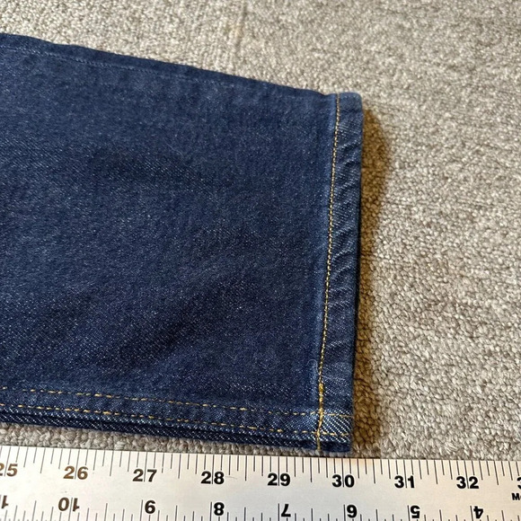 RE/DONE 70s Straight High-Rise Jeans in Dark Blue Denim Wash Size 30 - Picture 6 of 7